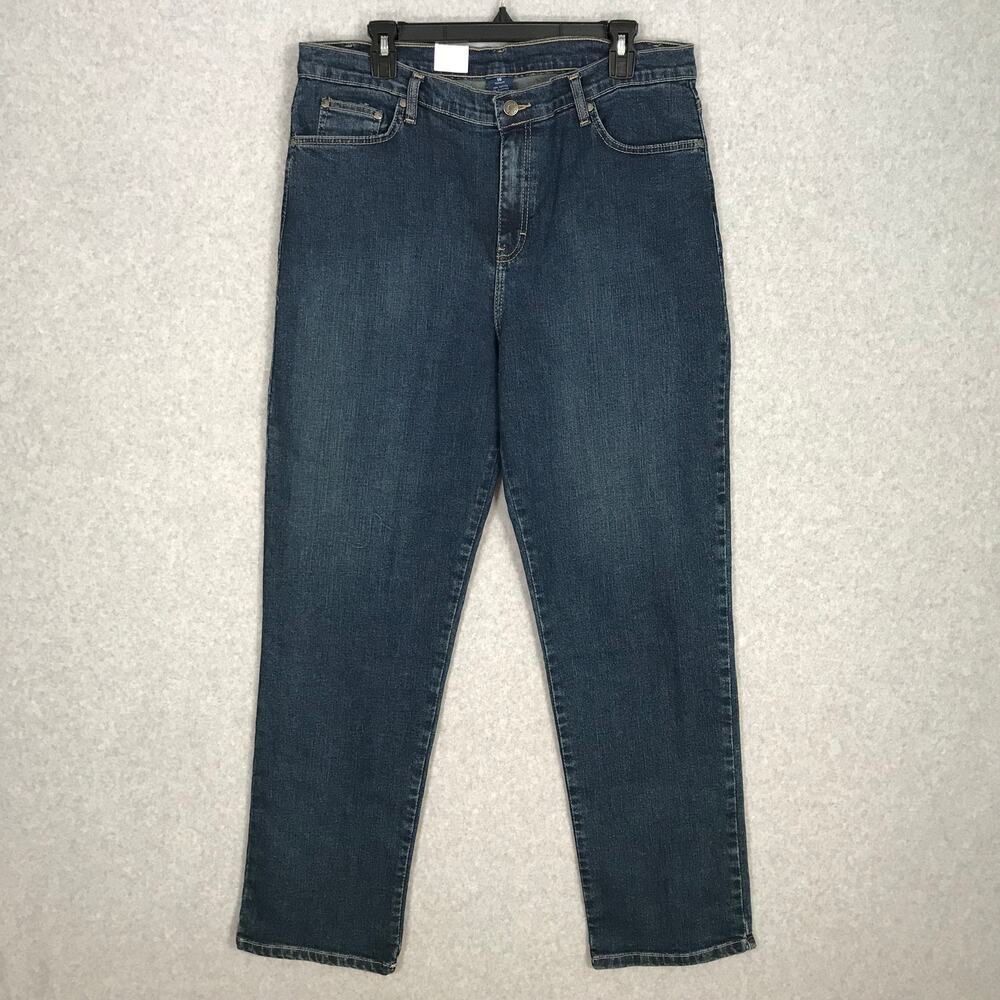 Full‎ Blue Jeans Womens Size 16 x 31 Blue Denim Comfort Classic Straight Stretch
